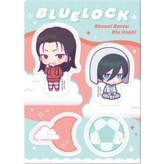 Blue Lock Acrylic Stand Buddycolle Good Night Ver. 4 Shouei Barou & Rin Itoshi 14 cm 