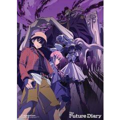 Future Diary Group Purple Background Wallscroll