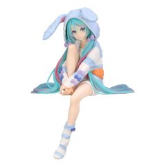 Hatsune Miku Noodle Stopper PVC Statue Hatsune Miku Rabbit Ear Hood Pajama Blue Color Ver. 14 cm     